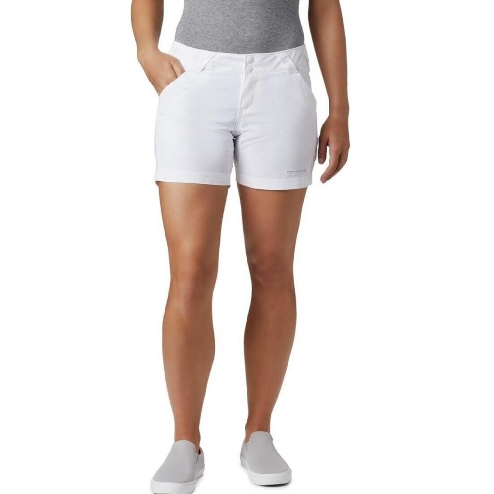 Columbia PFG Coral Point II Shorts Womens S White Omni Shade Nylon - Picture 2 of 14